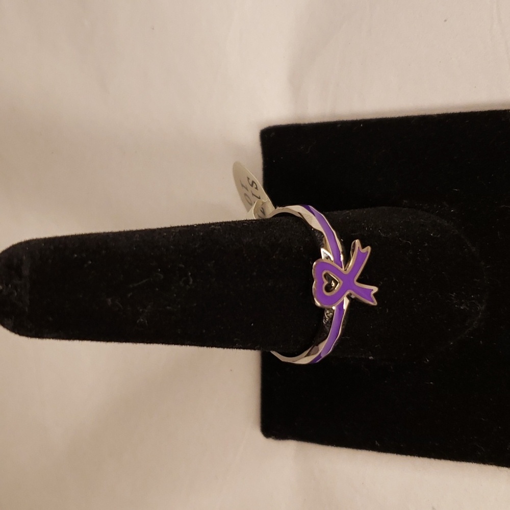 Epilepsy Purple Ribbon Ring Size 10 Never Worn